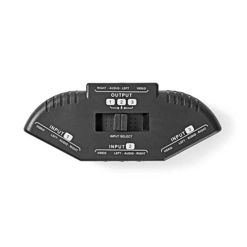 Conmutador Av Con 3 Puertos | 3x Entradas Rca (Rw.