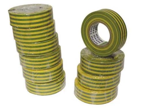 Nitto - Insulation Tape - Green/Yellow - 19 Mm X 10 M