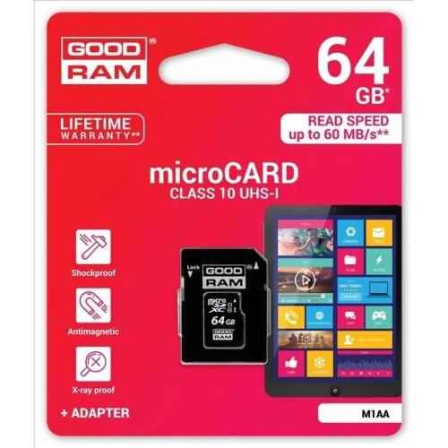 Cartão de Memória Micro Sd com Adaptador Goodram