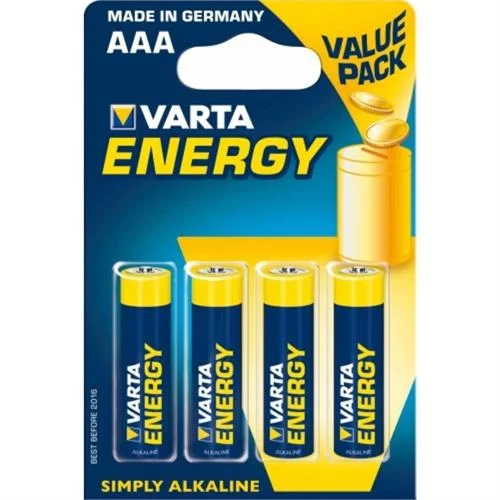 Pilha Alcalina Lr03/AAA 1.5v 4x Blister Varta