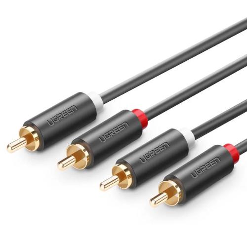 Cabo 2rca para 2rca 5m Ugreen (Cinch) Preto
