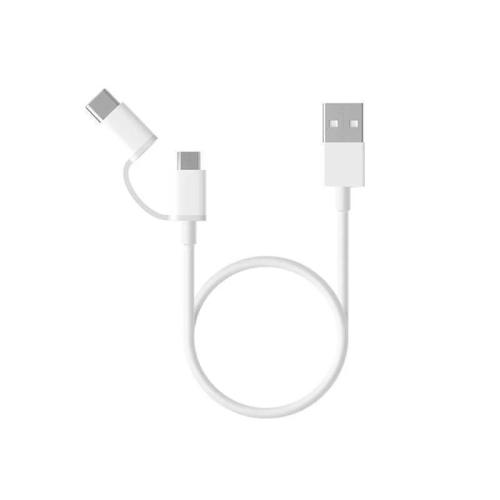 Xiaomi Mi 2-In-1 Usb Cable Micro Usb To Type C (100cm) White
