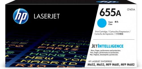 Hp Toner Cart. Cf451a (655a) F?r Lj Enterprise M652/M653/ M681/M682 Cyan