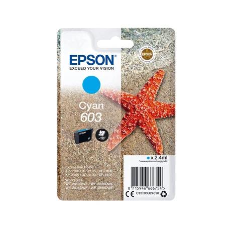 Tinteiro Epson 603 Ciano + Alarme Rf - Workforce Wf-28xx & Expression Home Xp-210x/310x/410x