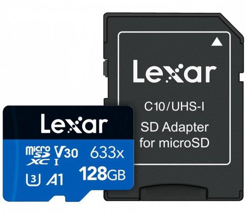 Micro Sdxc 128gb Uhs-I U3 Clas 10 V30 A1 Rd-95mb Lexar 633