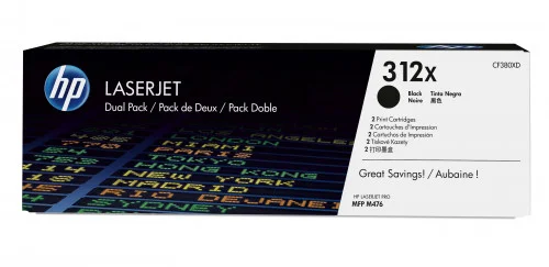 Hp Toner Cart. Cf380xd (312xd) F?r Lj Pro M476 Black High Capacity Twinpack