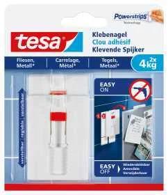 Tesa Klebenagel Verstellbar Fliesen & Metall Bis 4kg 2st.
