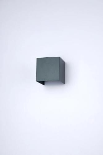 Aplique Led Cubo Cinza Ângulo Ajustáve 3w+3w