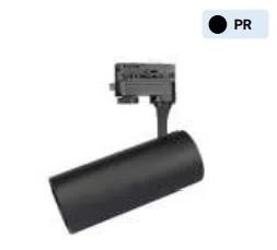 Projetor De Calha Led Preto 3 Circuitos 30w 3000k