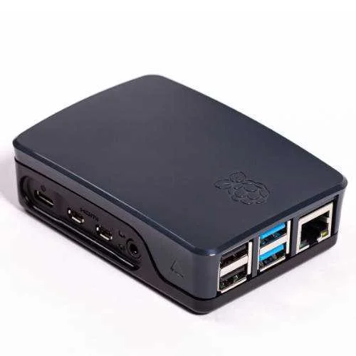 Capa Oficial Raspberry Pi 4 Preto / Cinza