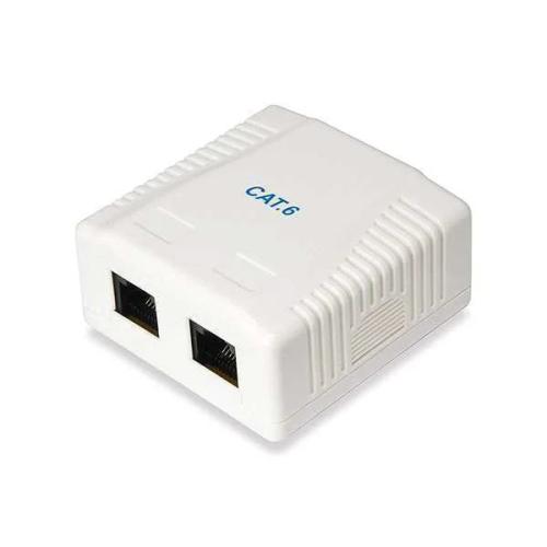 Caixa Equip Surface Mount 2-Port Utp Cat.6, White.