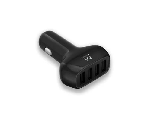 Carregador Isqueiro Ewent Usb de 4 Portas 9.6a Preto