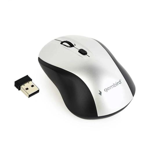Raton Gembird Inalambrico Blanco/Negro 4 Botones
