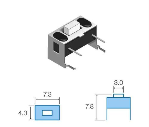 Pulsador De Tato Horizontal 12vdc 50ma