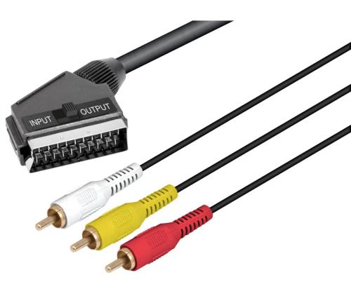 Euro a 3 Rca para Audio/Video, 2.0m