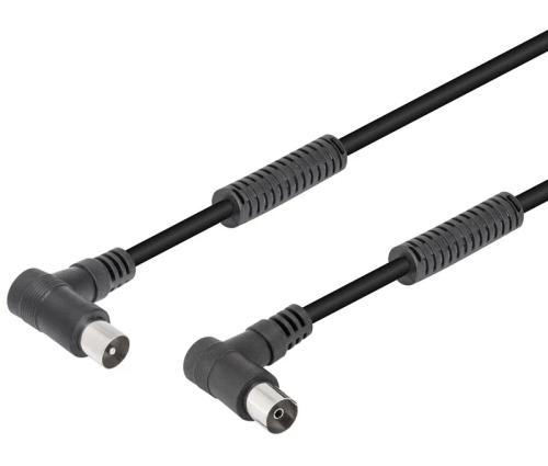 Cabo De Antena Macho Para Femea 90º Preto 2.5m