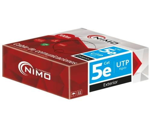 Cable para Datos Utp Cat.5e Rígido Exterior, 100m