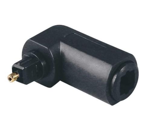 Adaptador Toslink Fêmea para Macho Angular Toslink