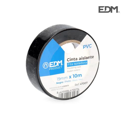 Fita Isoladora 10mx19mm Preta Edm