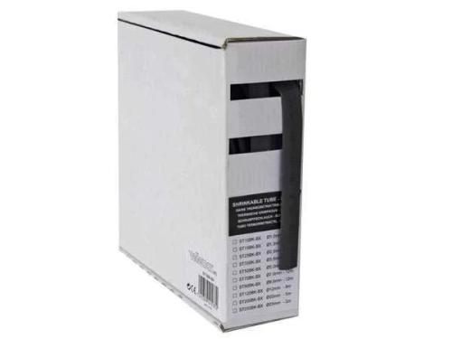 Shrinkable Tube 2:1 - 2.5mm - Black - 15m - Box