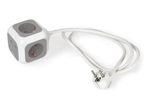 Powercube Com 4 Tomadas E 2 Portas Usb