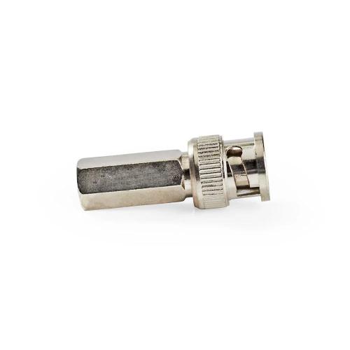 Conector Bnc Macho Para Cabo Coaxial De 5mm Metal