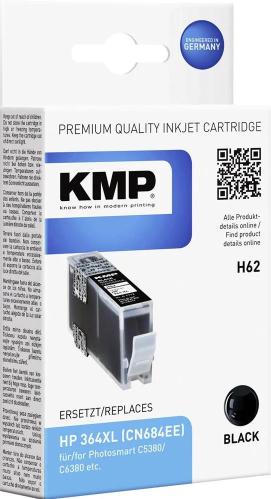 KMP H62 cartucho de tinta preta komp. m. HP CN 68.