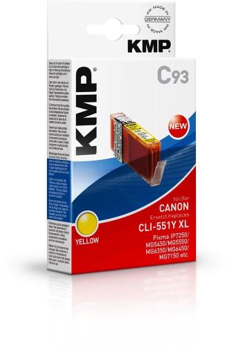 KMP C93 cartucho de tinta yellow komp. com Canon .