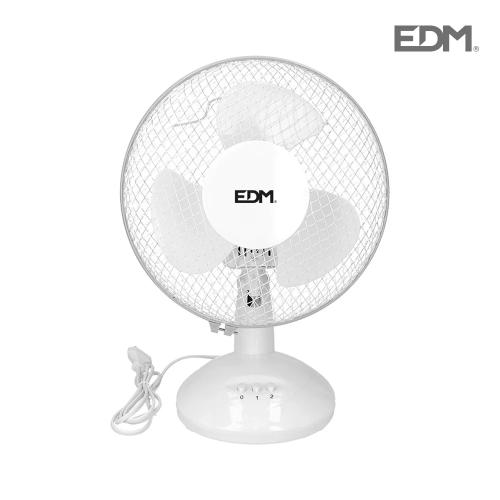 Ventoinha de Mesa Branco 25w Aspas 23 Cm Edm