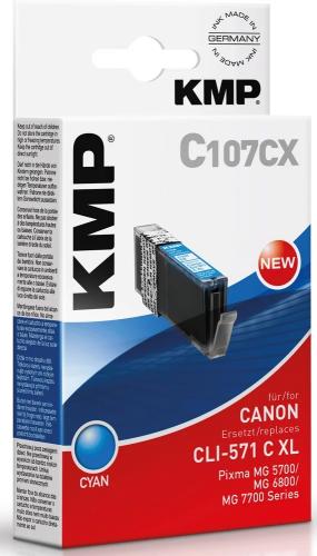 KMP C107CX cartucho de tinta ciano comp. com Canon