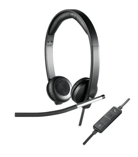 Auscultadores Headset H650e Stereo Usb Preto - Logitech