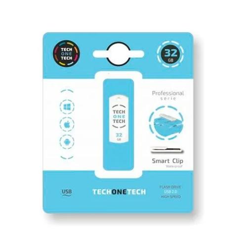 Pen Usb Tech One Tech 32gb Usb 2.0 Smart Clip