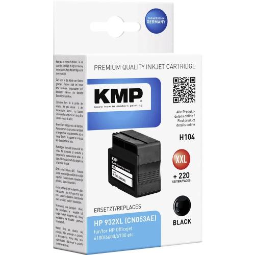 KMP H104 cartucho de tinta preta komp. com HP CN .