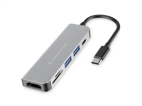 Hub Conceptronic 6-Em-1 Usb-A 3.0, Usb-C Pd, H.