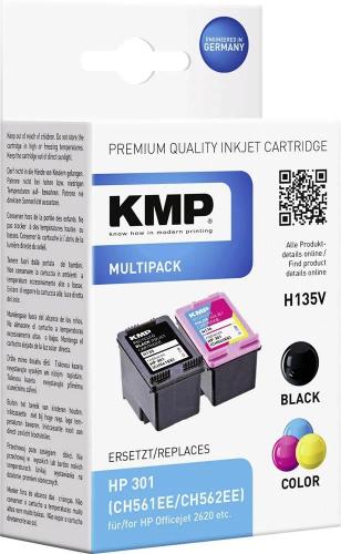 KMP H75 cartucho de tinta preta compatível com HP.