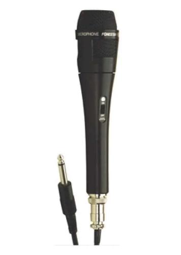 Microfone dinâmico unidirecional.