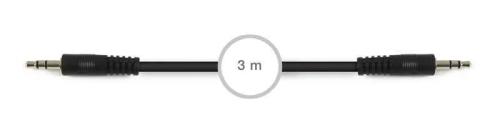 Cabo Áudio Jack 3,5mm Macho - Jack 3,5mm Macho 3m - Fonestar