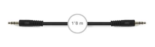 Cabo Áudio Jack 3,5mm Macho - Jack 3,5mm Macho 1,8 Mts - Fonestar