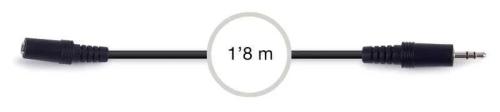 Cabo Áudio Jack 3,5mm Fêmea - Jack 3,5mm Macho 1,8m - Fonestar
