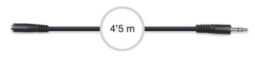 Cabo Áudio Jack 3,5mm Fêmea - Jack 3,5mm Macho 4,5m - Fonestar