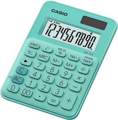 Calculadora Casio MS-7UC Verde Plástico