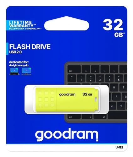 Pendrive 32gb Usb 2.0 Goodram Ume2 Yellow