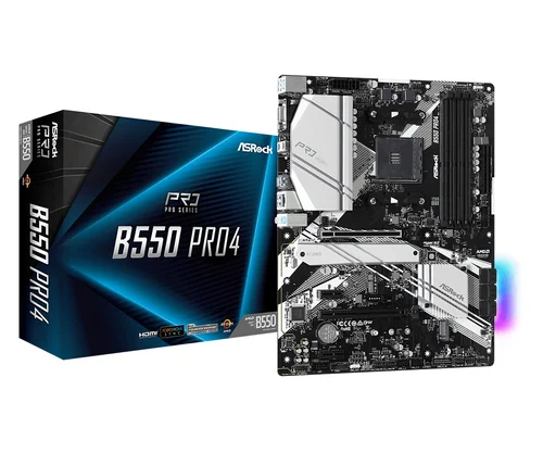 Asrock B550 Pro4 Am4 Atx Vga/Hdmi Ddr4 Retail