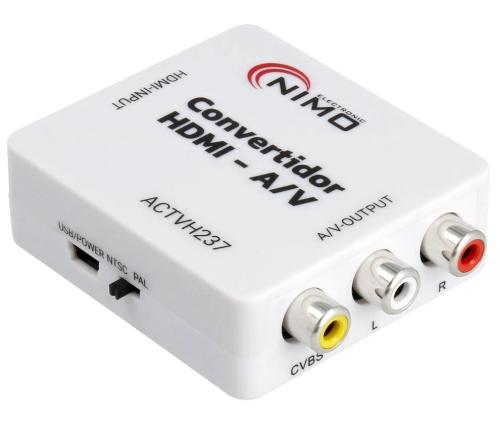 Conversor A/v Composto Para 3 Rca