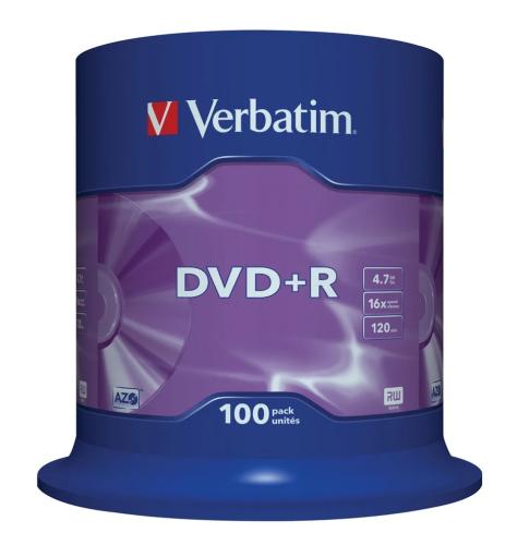 Verbatim Dvd+R Matt Silver 4.7 Gb 100 Pc(S)