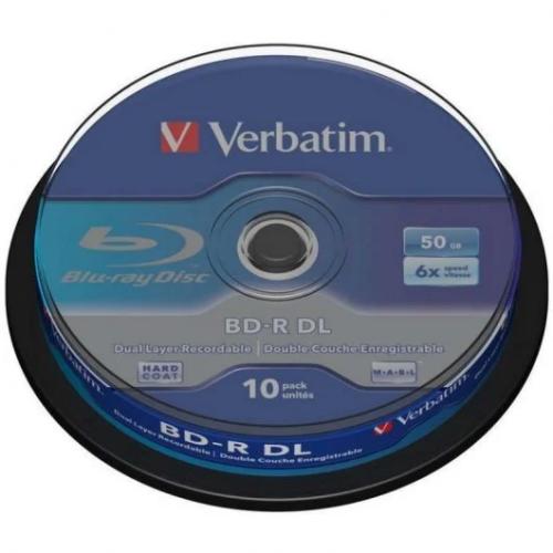 Bluray Verbatim 50gb 10pcs Spindel 6x White Blue