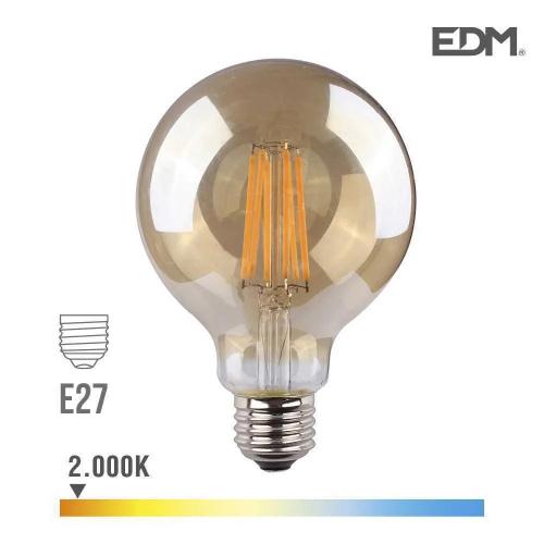 Lâmpada Filamento Led Vidro Vintage Ø 95mm E27 8w