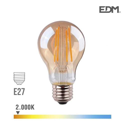 Lampada Filamento Led Vidro Vintage E27 6w 2000k