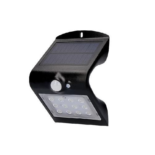 Candeeiro de Parede Solar 1.5w 220lm Recarregável. Tempo de Carga 5-6h. Sensor de Presença (2-6m) Co