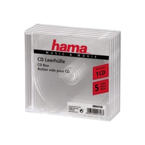 1x5 Hama Cd Jewel-Case Transparent 44748